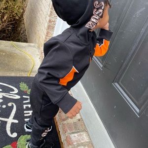 Black white and orange toddler Hugo boss set